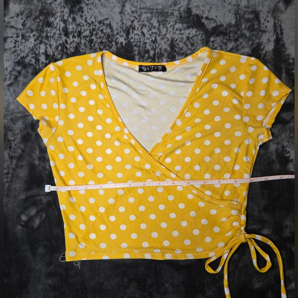 Yellow Polka Dot Crop